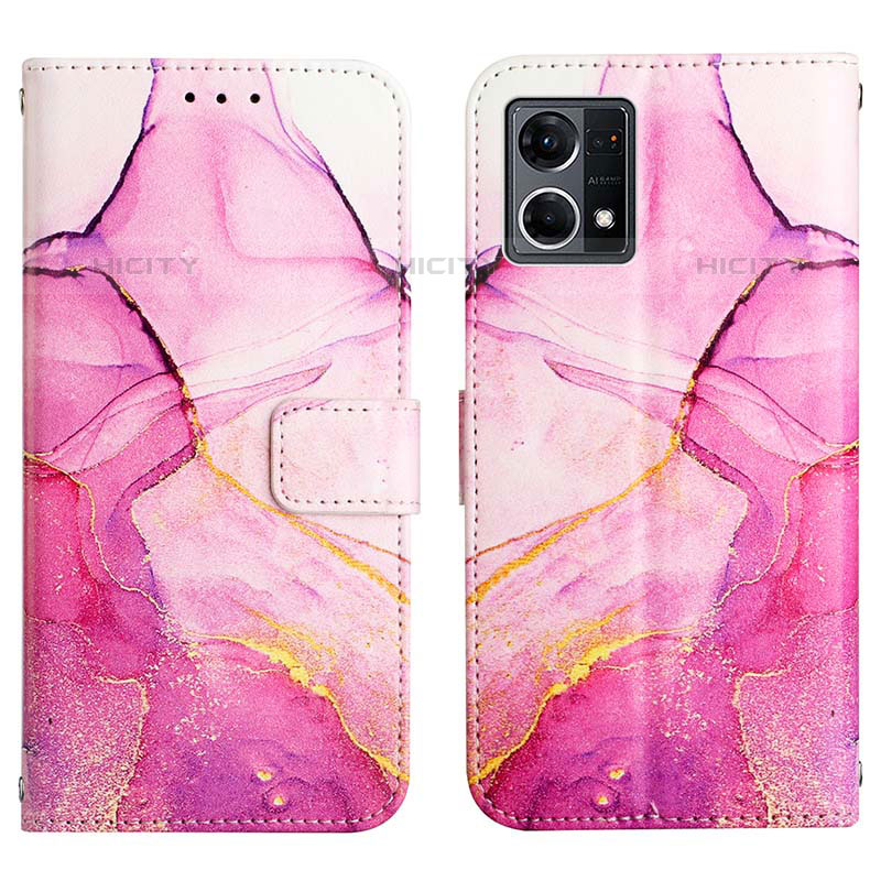 Funda de Cuero Cartera con Soporte Patron de Moda Carcasa Y04B para Oppo Reno8 4G