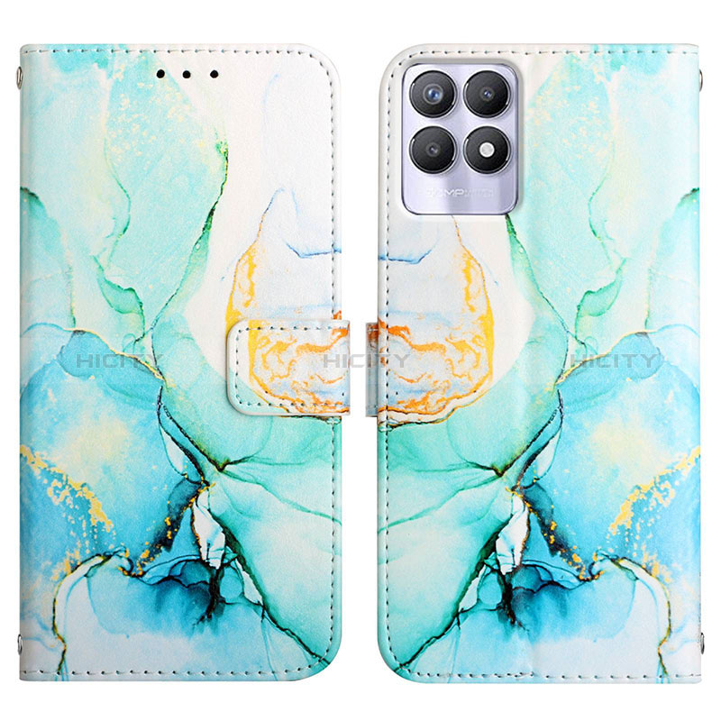 Funda de Cuero Cartera con Soporte Patron de Moda Carcasa Y04B para Realme 8i