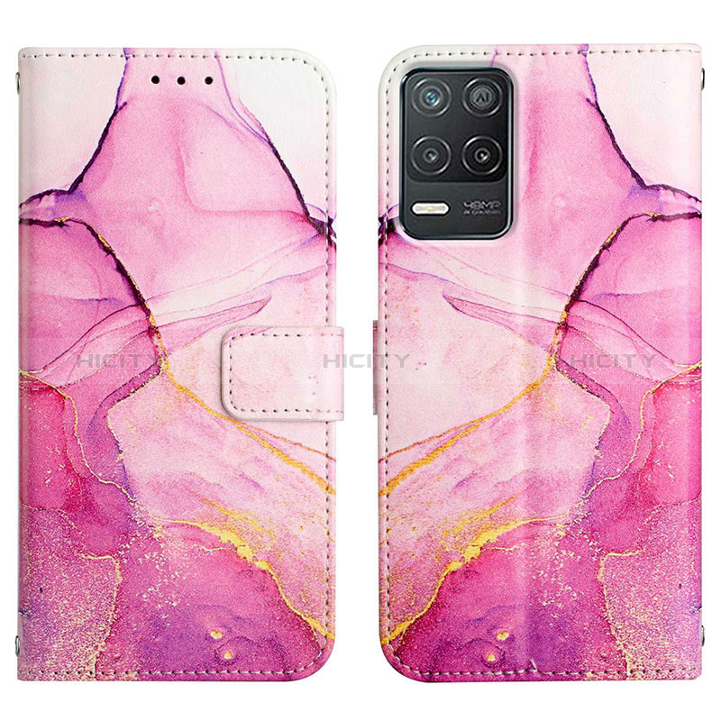 Funda de Cuero Cartera con Soporte Patron de Moda Carcasa Y04B para Realme Q3i 5G