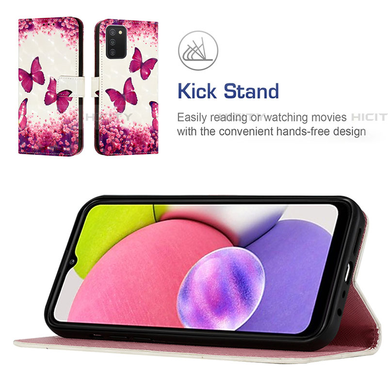 Funda de Cuero Cartera con Soporte Patron de Moda Carcasa Y04B para Samsung Galaxy A03s