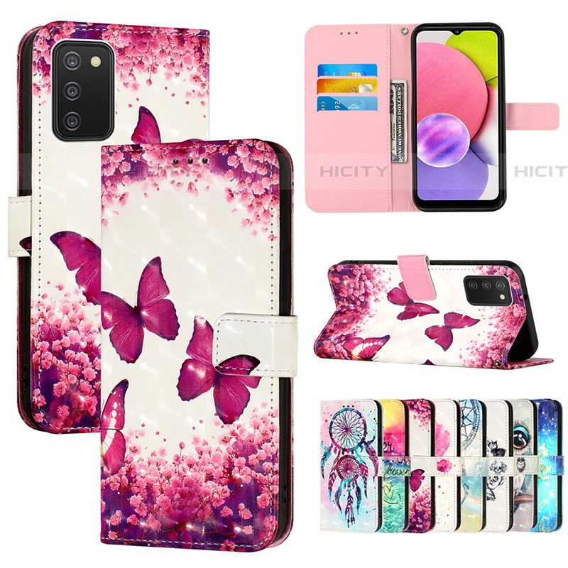 Funda de Cuero Cartera con Soporte Patron de Moda Carcasa Y04B para Samsung Galaxy A03s