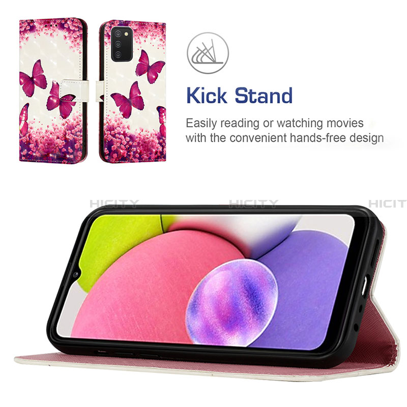 Funda de Cuero Cartera con Soporte Patron de Moda Carcasa Y04B para Samsung Galaxy F02S SM-E025F