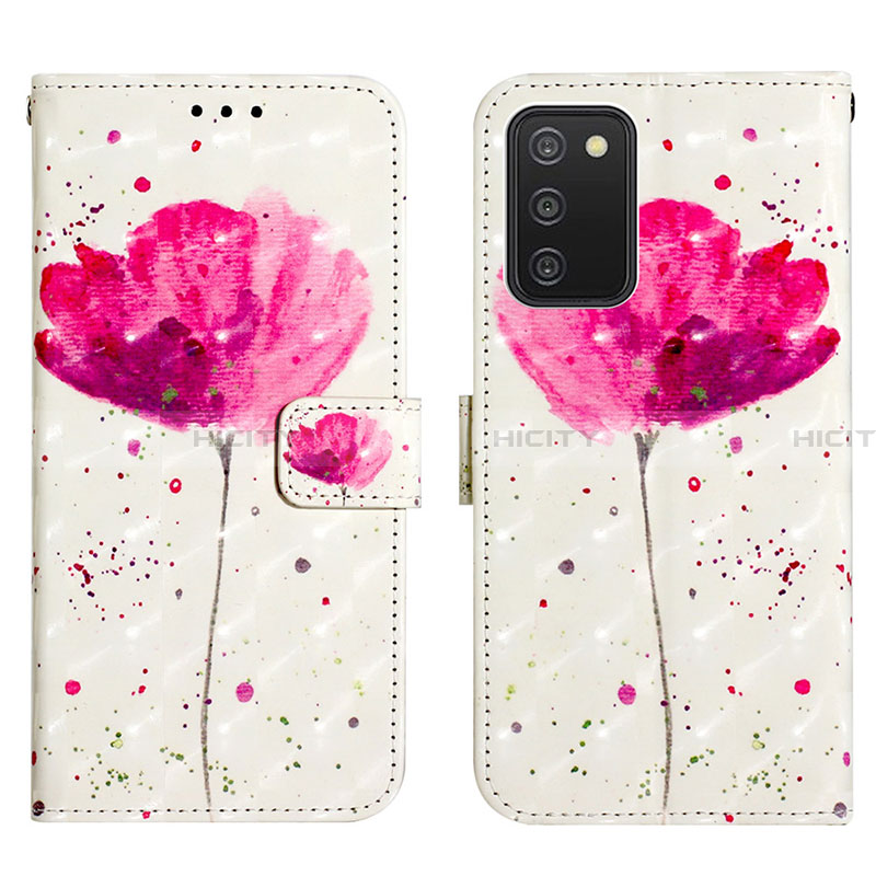 Funda de Cuero Cartera con Soporte Patron de Moda Carcasa Y04B para Samsung Galaxy F02S SM-E025F Rosa