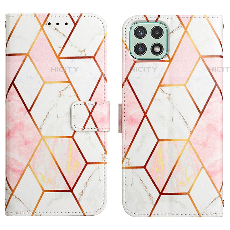 Funda de Cuero Cartera con Soporte Patron de Moda Carcasa Y04B para Samsung Galaxy F42 5G Blanco