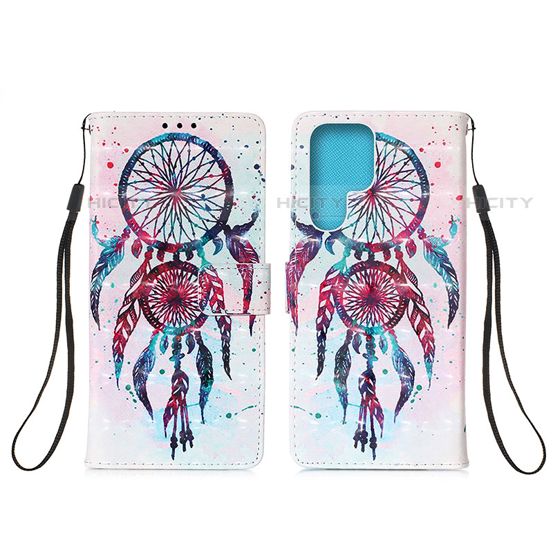 Funda de Cuero Cartera con Soporte Patron de Moda Carcasa Y04B para Samsung Galaxy S22 Ultra 5G Multicolor