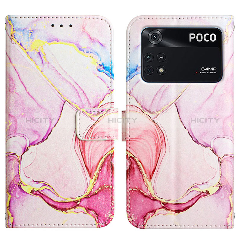 Funda de Cuero Cartera con Soporte Patron de Moda Carcasa Y04B para Xiaomi Poco M4 Pro 4G