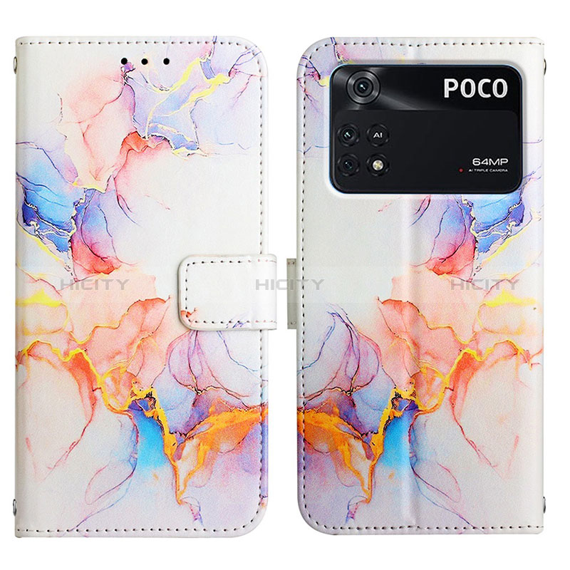 Funda de Cuero Cartera con Soporte Patron de Moda Carcasa Y04B para Xiaomi Poco M4 Pro 4G