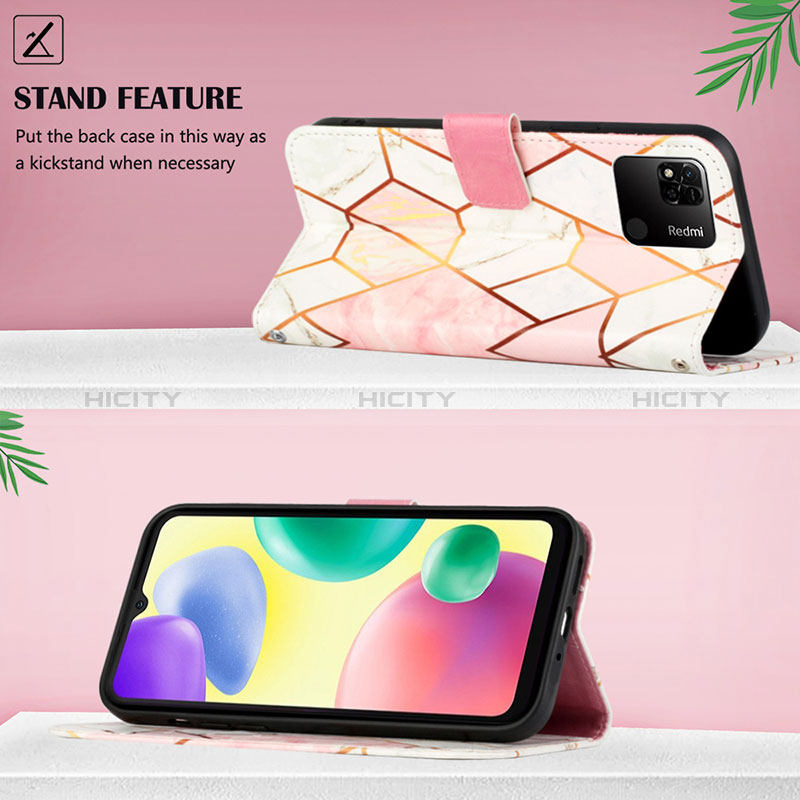 Funda de Cuero Cartera con Soporte Patron de Moda Carcasa Y04B para Xiaomi Redmi 9 India