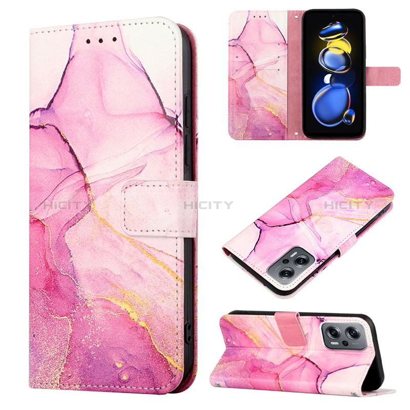 Funda de Cuero Cartera con Soporte Patron de Moda Carcasa Y04B para Xiaomi Redmi Note 12T Pro 5G