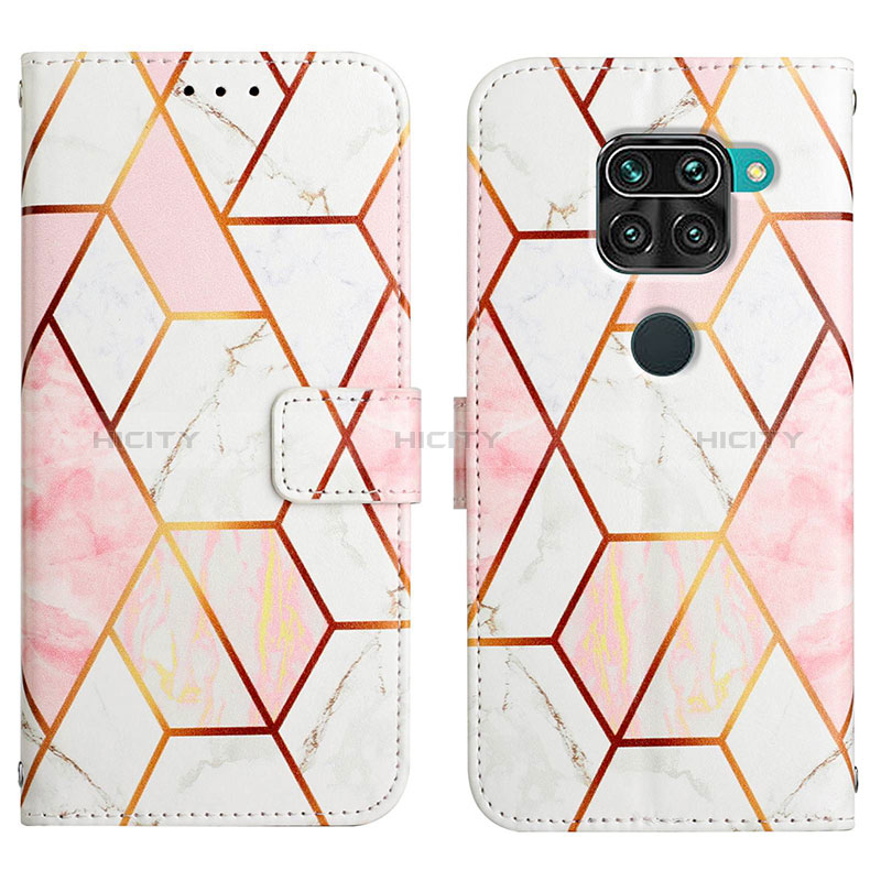 Funda de Cuero Cartera con Soporte Patron de Moda Carcasa Y04B para Xiaomi Redmi Note 9 Blanco