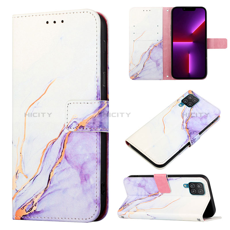 Funda de Cuero Cartera con Soporte Patron de Moda Carcasa Y05B para Samsung Galaxy A12