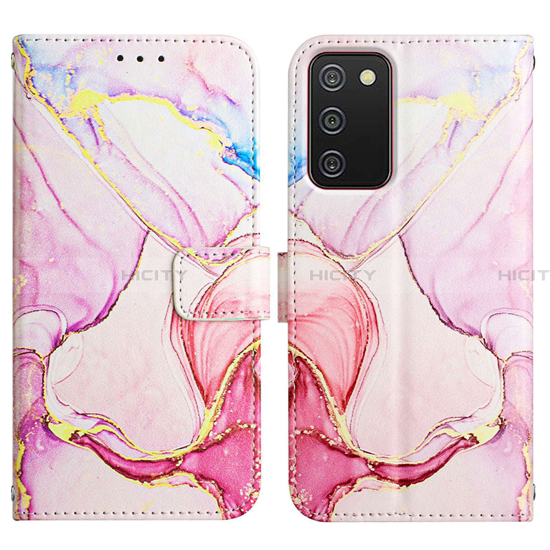 Funda de Cuero Cartera con Soporte Patron de Moda Carcasa Y05B para Samsung Galaxy F02S SM-E025F Rosa