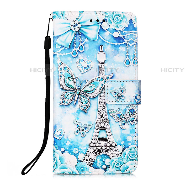 Funda de Cuero Cartera con Soporte Patron de Moda Carcasa Y05B para Samsung Galaxy S21 5G Azul