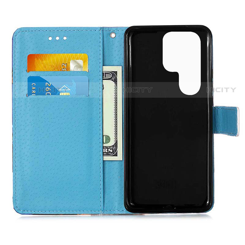 Funda de Cuero Cartera con Soporte Patron de Moda Carcasa Y05B para Samsung Galaxy S23 Ultra 5G