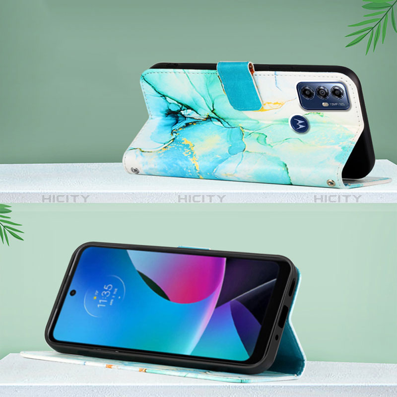 Funda de Cuero Cartera con Soporte Patron de Moda Carcasa YB1 para Motorola Moto G Play (2023)