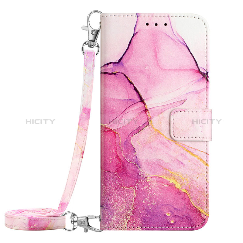 Funda de Cuero Cartera con Soporte Patron de Moda Carcasa YB1 para Motorola Moto G Stylus (2023) 4G Rosa Roja