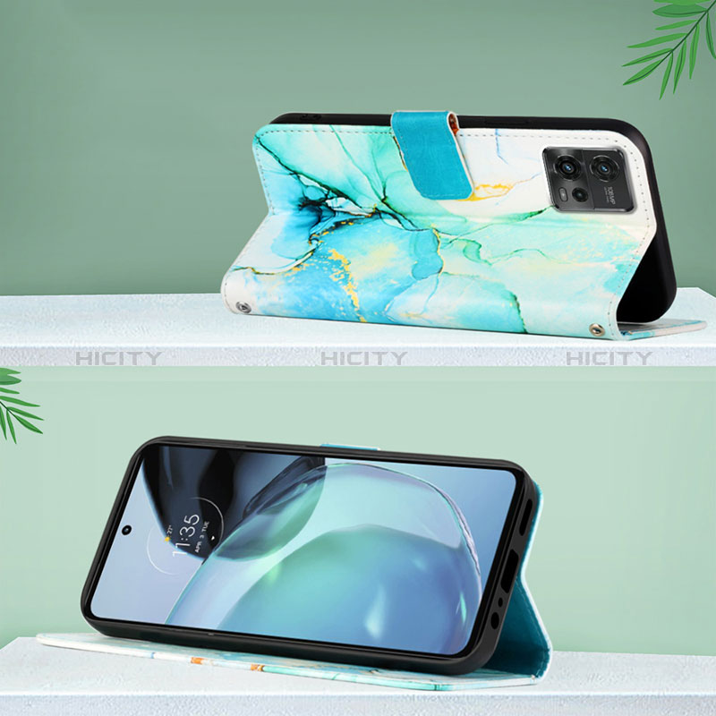 Funda de Cuero Cartera con Soporte Patron de Moda Carcasa YB1 para Motorola Moto G72