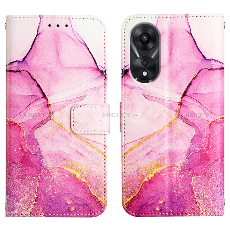 Funda de Cuero Cartera con Soporte Patron de Moda Carcasa YB1 para Oppo A78 5G