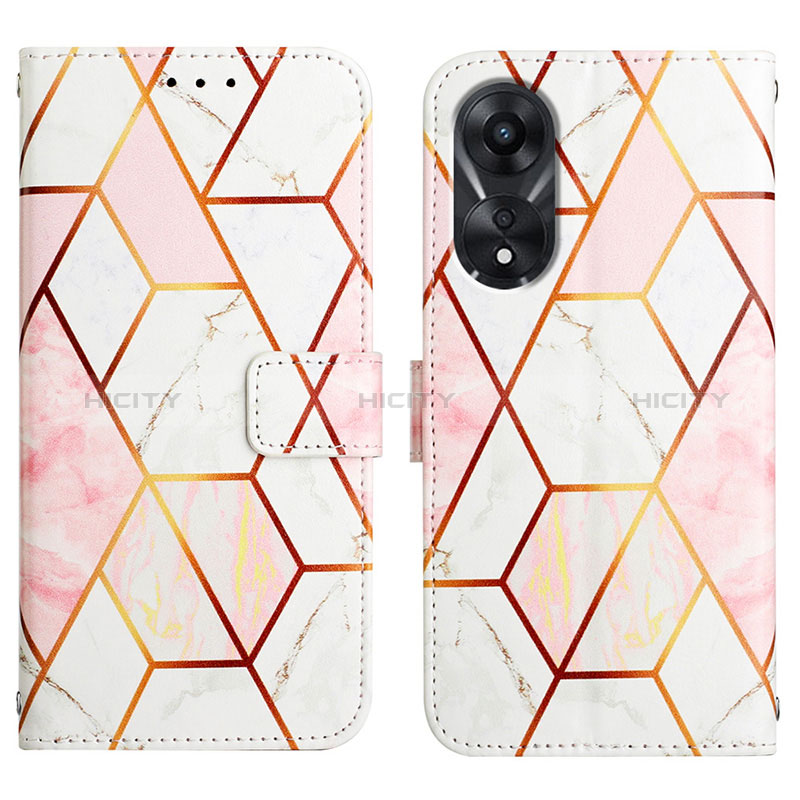 Funda de Cuero Cartera con Soporte Patron de Moda Carcasa YB1 para Oppo A78 5G