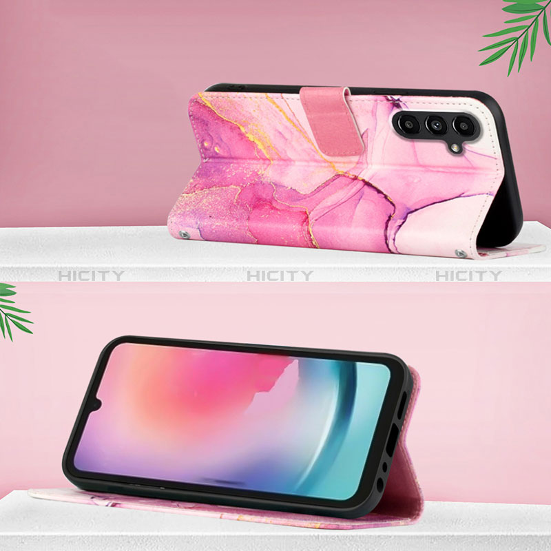 Funda de Cuero Cartera con Soporte Patron de Moda Carcasa YB1 para Samsung Galaxy A24 4G