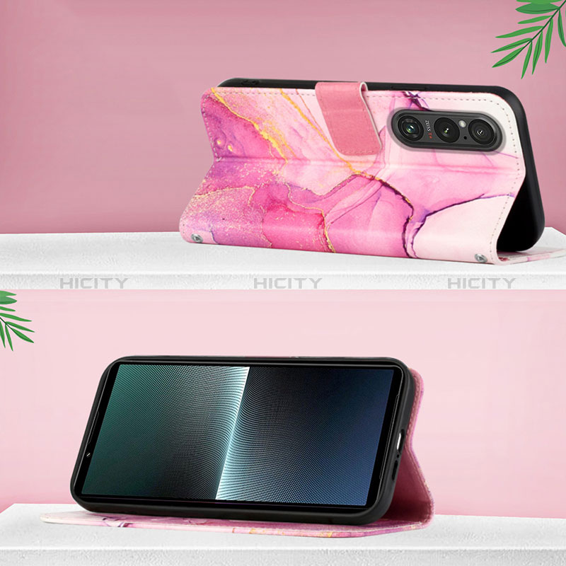 Funda de Cuero Cartera con Soporte Patron de Moda Carcasa YB1 para Sony Xperia 1 V