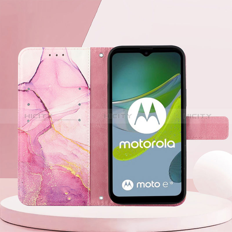 Funda de Cuero Cartera con Soporte Patron de Moda Carcasa YB4 para Motorola Moto E13