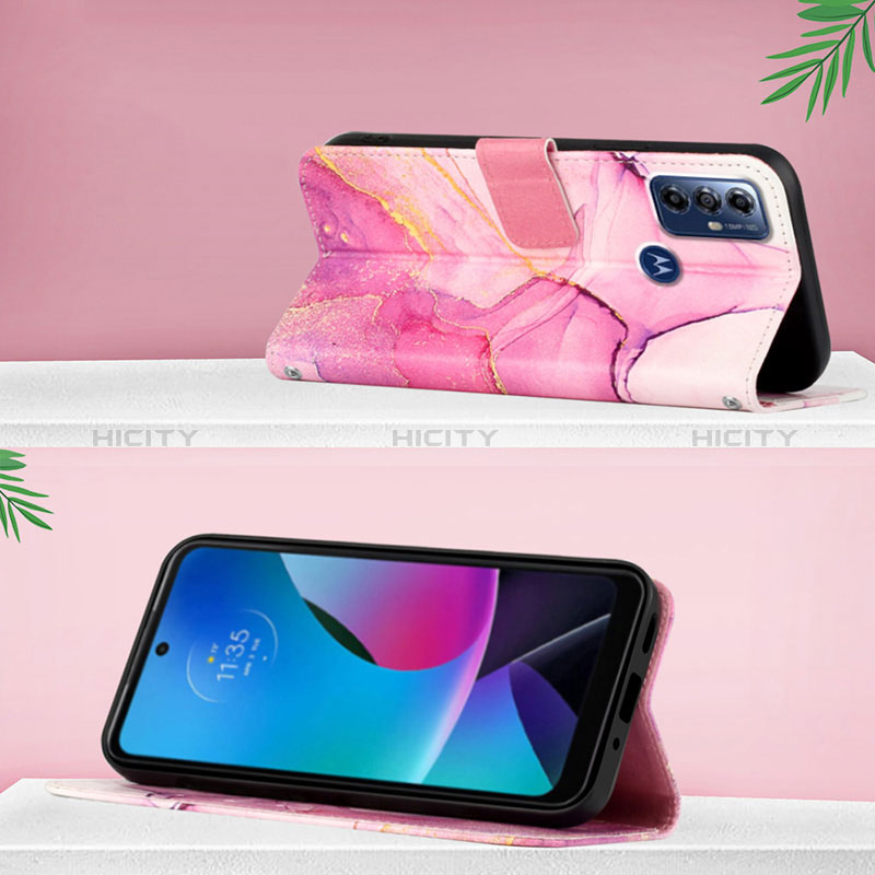 Funda de Cuero Cartera con Soporte Patron de Moda Carcasa YB4 para Motorola Moto G Play (2023)