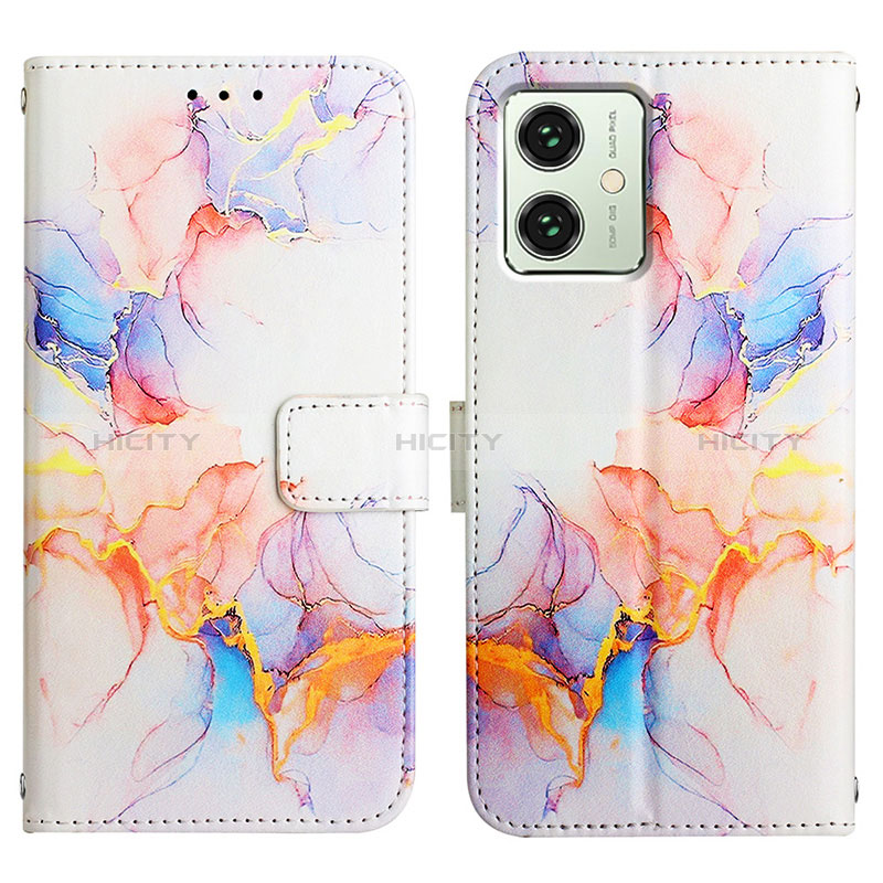 Funda de Cuero Cartera con Soporte Patron de Moda Carcasa YB4 para Motorola Moto G54 5G