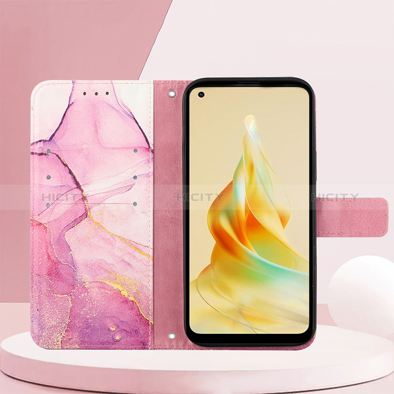 Funda de Cuero Cartera con Soporte Patron de Moda Carcasa YB4 para Oppo Reno8 T 4G