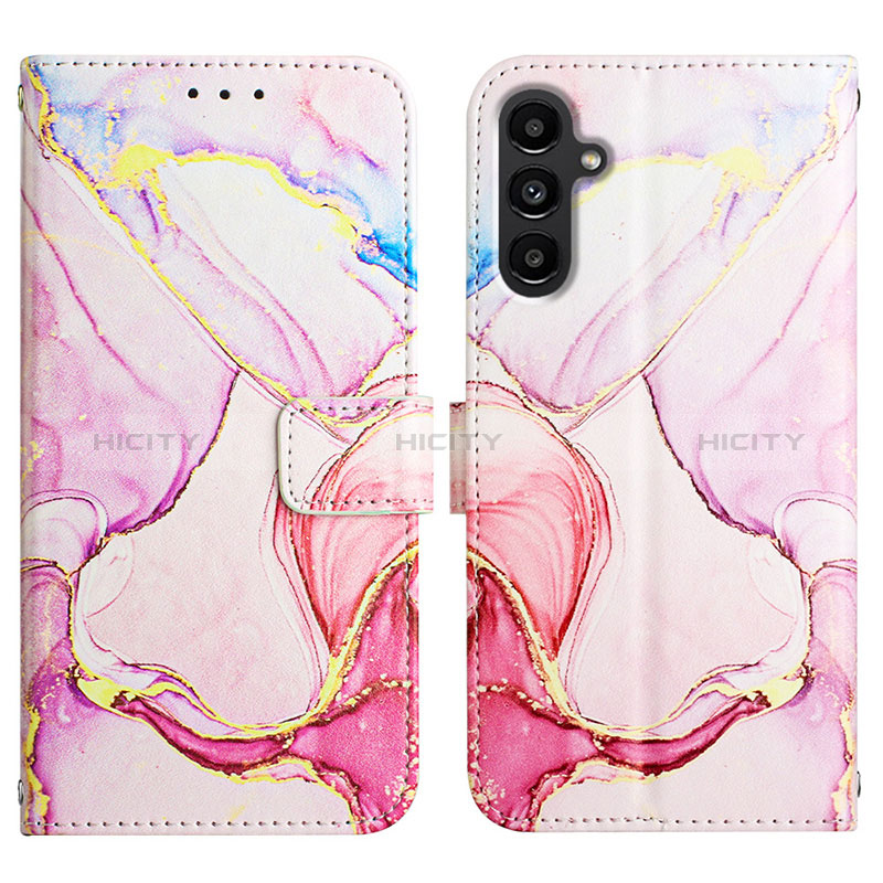 Funda de Cuero Cartera con Soporte Patron de Moda Carcasa YB4 para Samsung Galaxy A24 4G Rosa