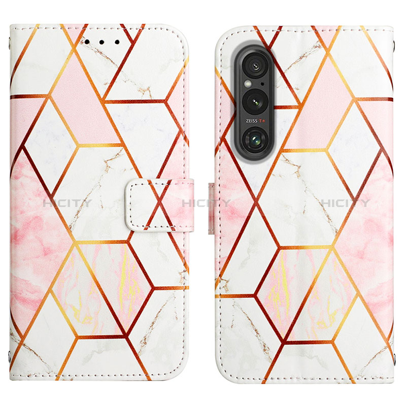 Funda de Cuero Cartera con Soporte Patron de Moda Carcasa YB4 para Sony Xperia 1 V