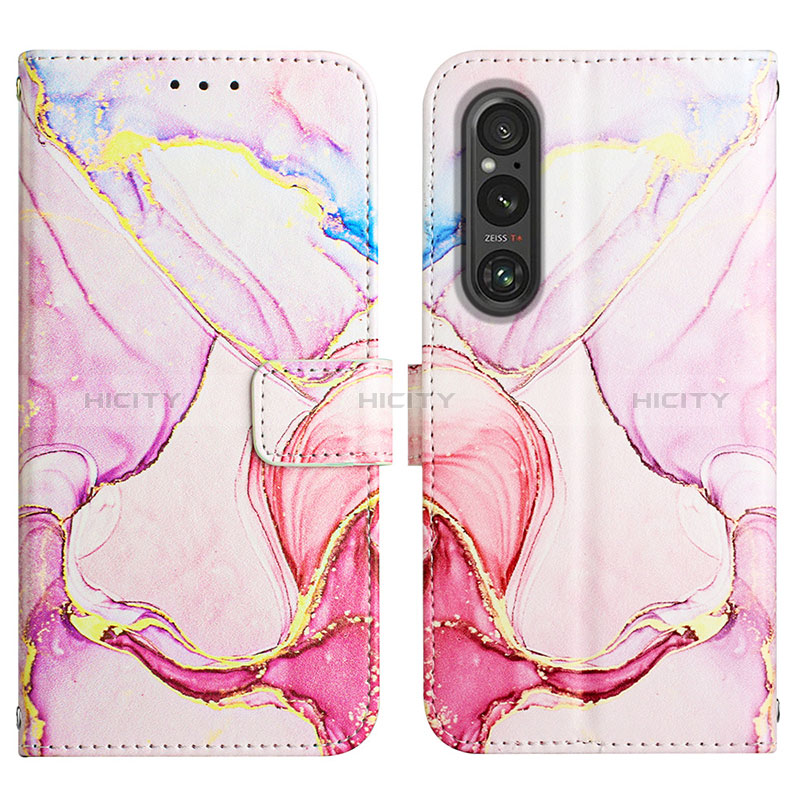 Funda de Cuero Cartera con Soporte Patron de Moda Carcasa YB4 para Sony Xperia 1 V