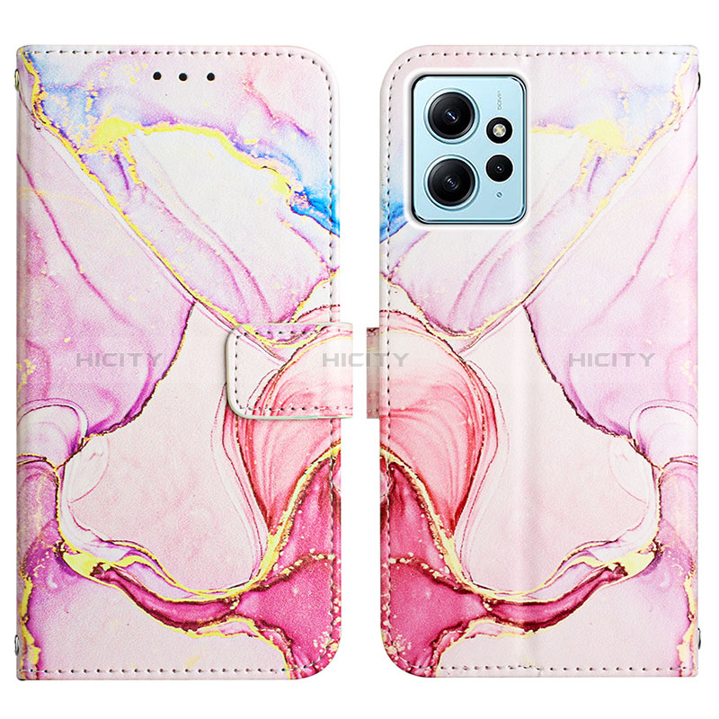 Funda de Cuero Cartera con Soporte Patron de Moda Carcasa YB4 para Xiaomi Redmi Note 12 4G Rosa