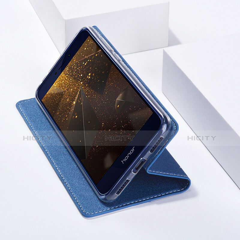 Funda de Cuero Cartera con Soporte R01 para Huawei Nova Lite Azul