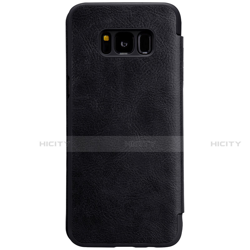 Funda de Cuero Cartera con Soporte S01 para Samsung Galaxy S8 Negro