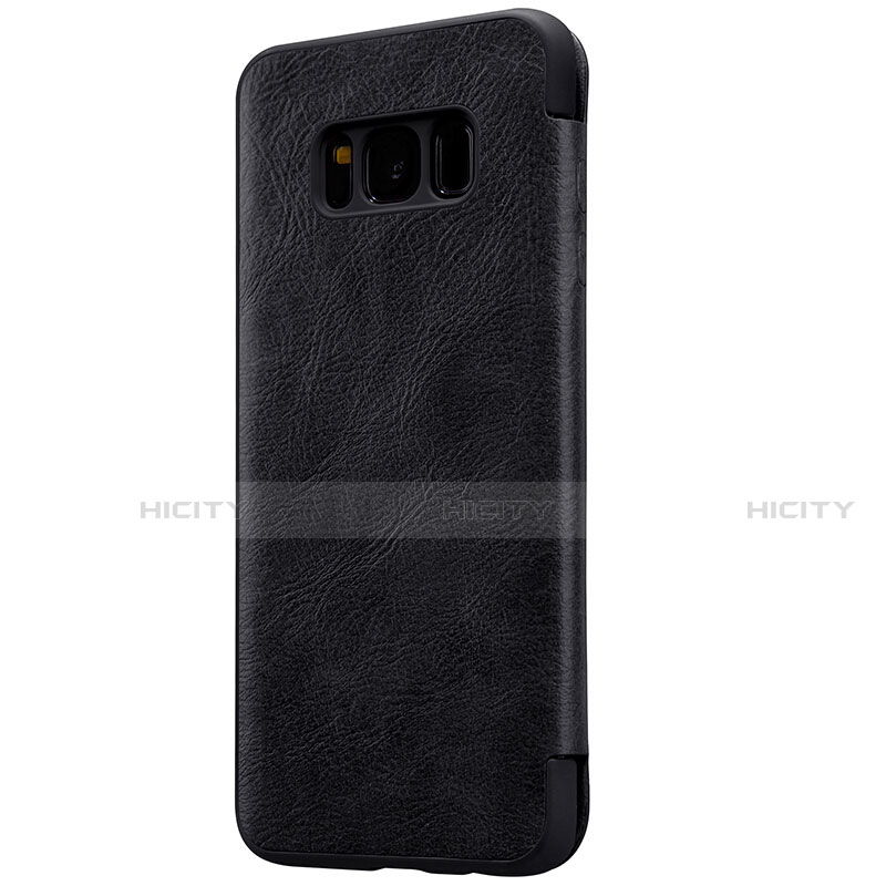 Funda de Cuero Cartera con Soporte S01 para Samsung Galaxy S8 Negro