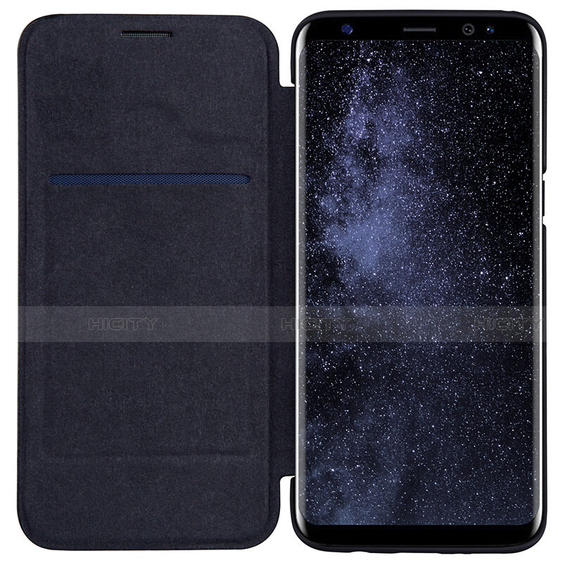 Funda de Cuero Cartera con Soporte S01 para Samsung Galaxy S8 Negro