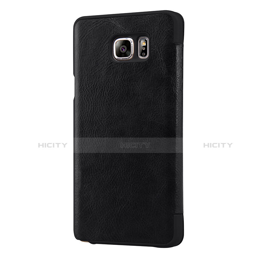 Funda de Cuero Cartera con Soporte U01 para Samsung Galaxy S7 Edge G935F Negro