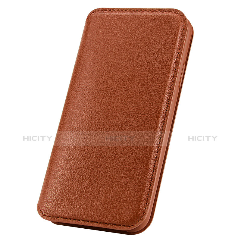 Funda de Cuero Cartera para Apple iPhone Xs Marron