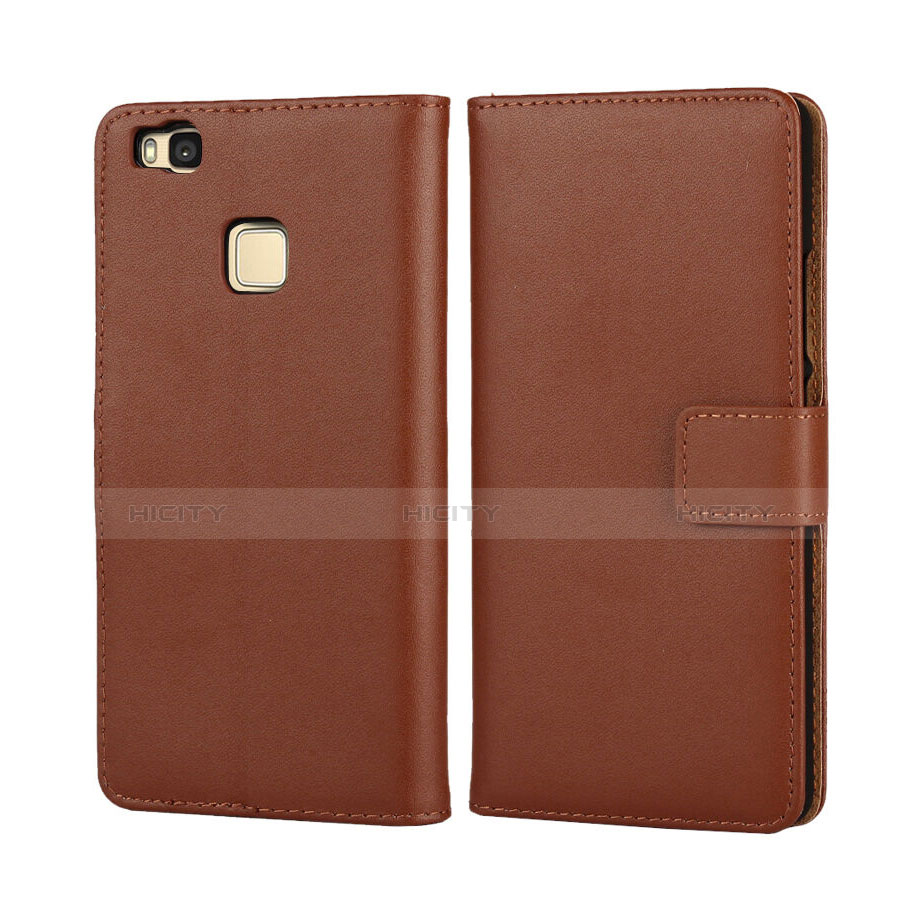 Funda de Cuero Cartera para Huawei P9 Lite Marron