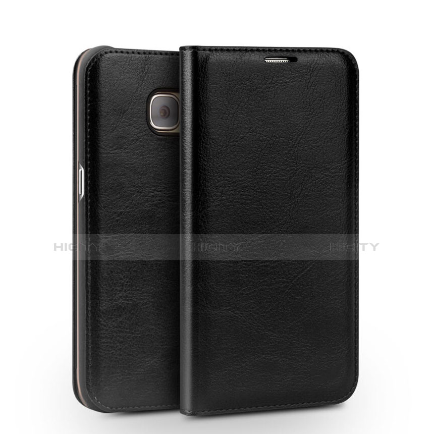 Funda de Cuero Cartera para Samsung Galaxy S7 Edge G935F Negro