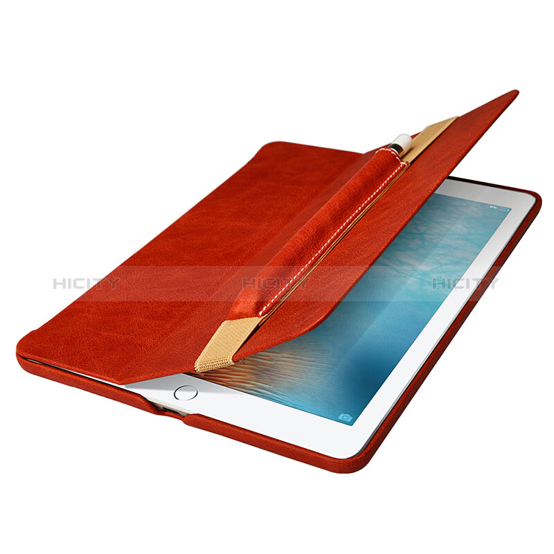 Funda de Cuero Elastico del Pluma Desmontable P01 para Apple Pencil Apple iPad Pro 9.7 Rojo