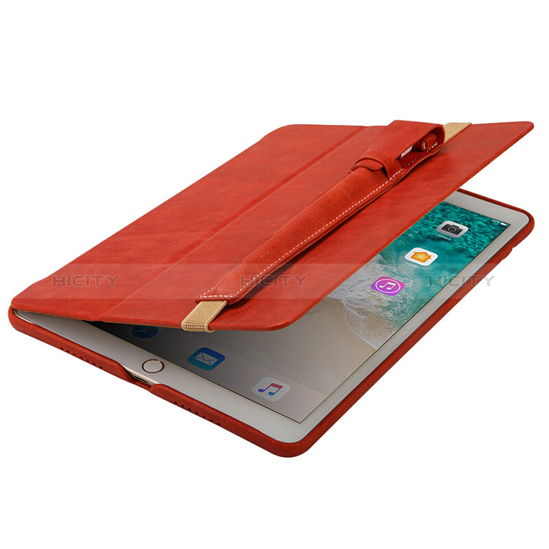 Funda de Cuero Elastico del Pluma Desmontable P02 para Apple Pencil Apple iPad Pro 10.5 Rojo