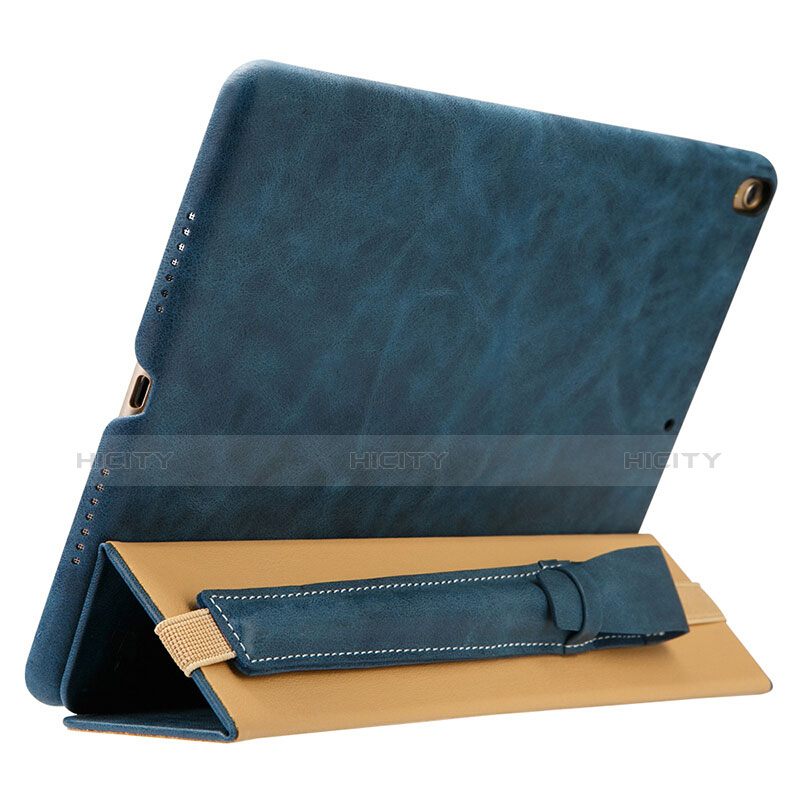 Funda de Cuero Elastico del Pluma Desmontable P02 para Apple Pencil Apple New iPad 9.7 (2018) Azul