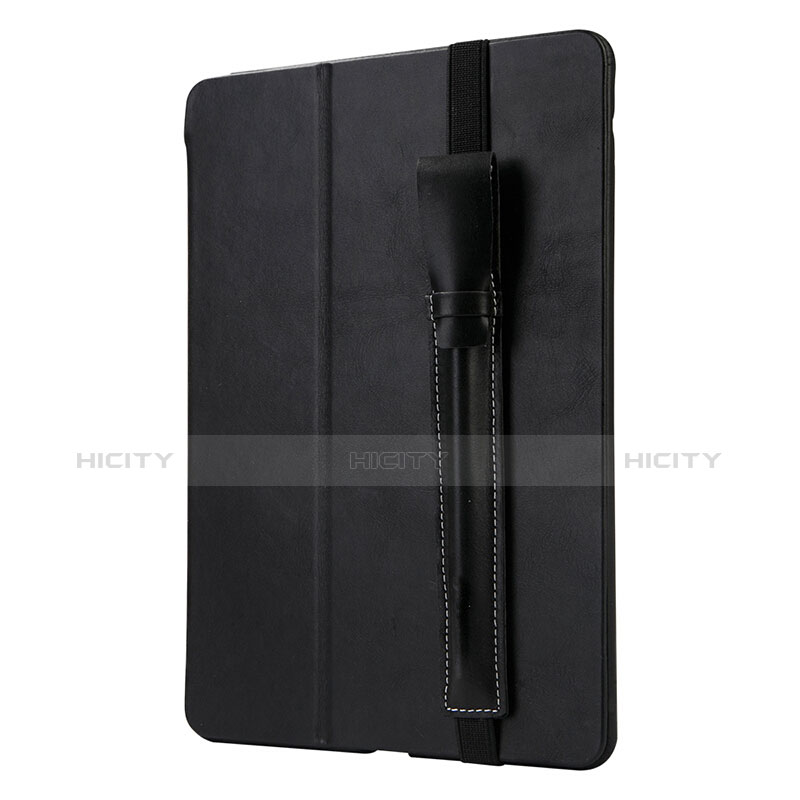 Funda de Cuero Elastico del Pluma Desmontable P02 para Apple Pencil Apple New iPad 9.7 (2018) Negro