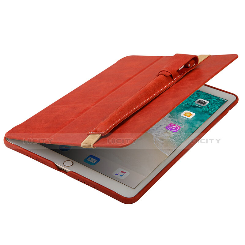 Funda de Cuero Elastico del Pluma Desmontable P02 para Apple Pencil Apple New iPad 9.7 (2018) Rojo