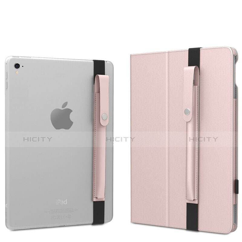 Funda de Cuero Elastico del Pluma Desmontable para Apple Pencil Apple iPad Pro 9.7 Oro Rosa