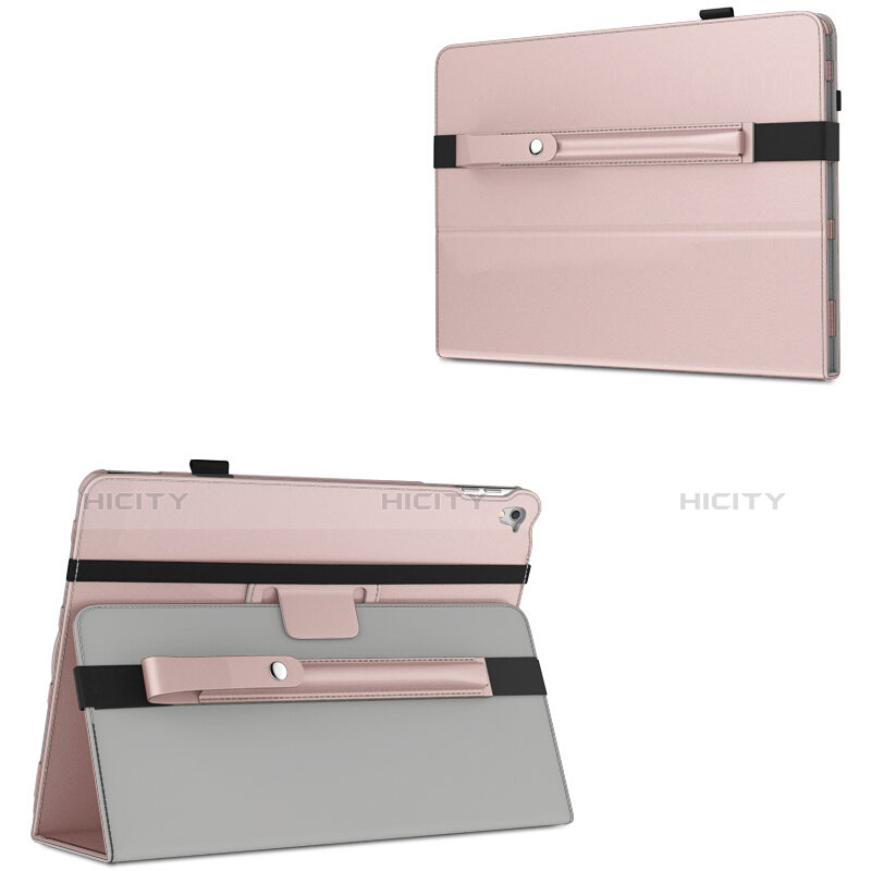 Funda de Cuero Elastico del Pluma Desmontable para Apple Pencil Apple iPad Pro 9.7 Oro Rosa