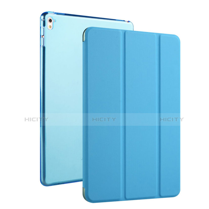 Funda de Cuero Flip con Soporte para Apple iPad Pro 9.7 Azul Cielo