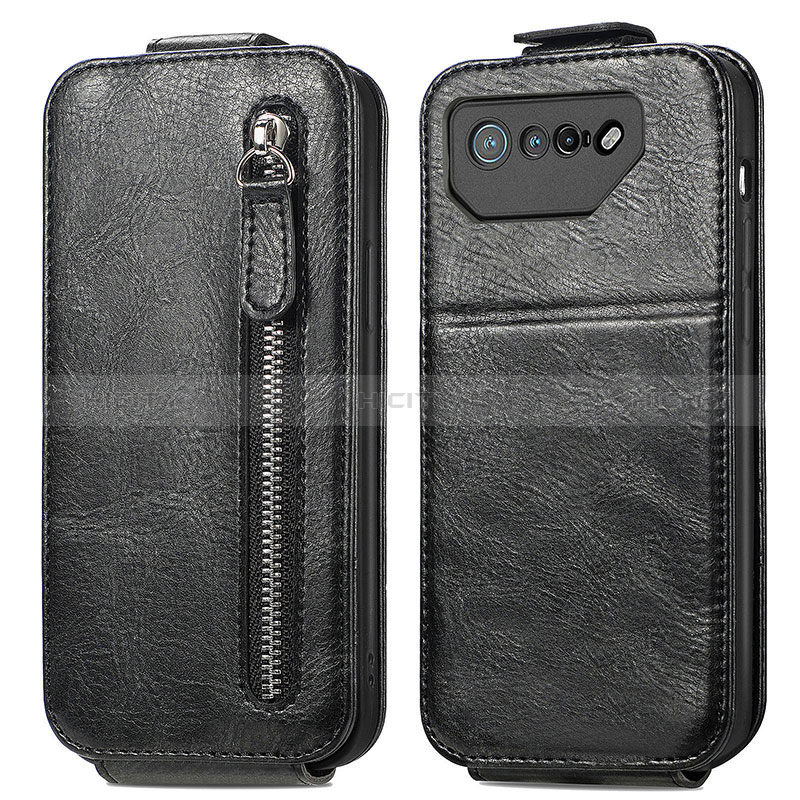 Funda de Cuero Flip para Asus ROG Phone 7 Pro Negro